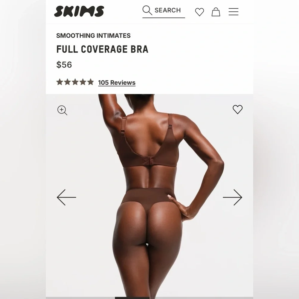 [Skims] NWT Smoothing Full Coverage Lightly Lined Bra - Picture 3 of 6